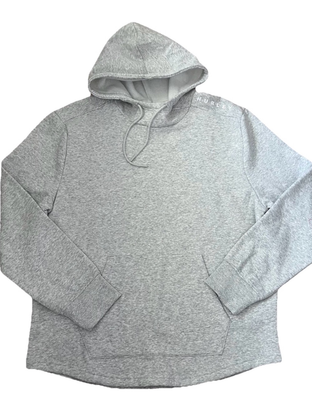 Hurley Men's Gray Fleece Lined Pullover Hoodie - Large